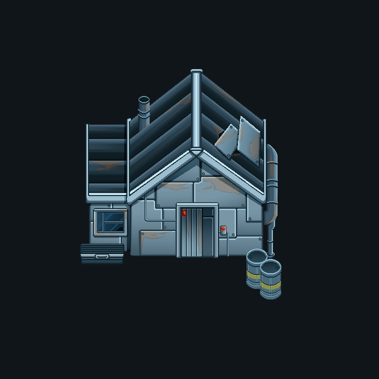 Pixel Topdown Metal Shed