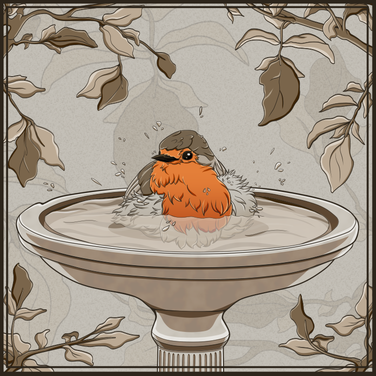 Robin Bird Bath